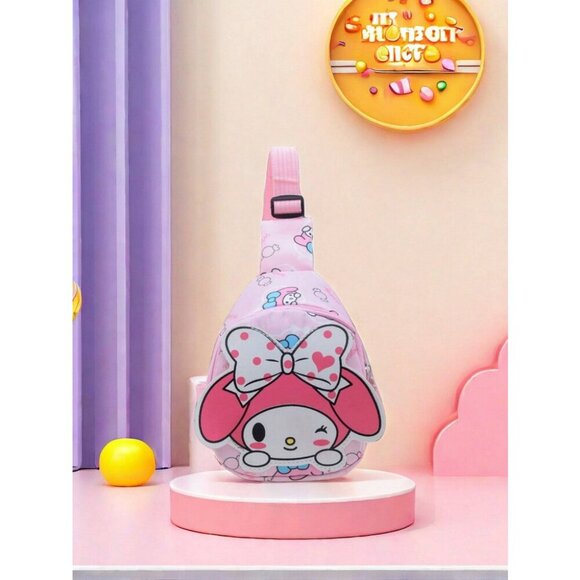 Sanrio Cartoon Pattern Chest Bag Pink Oxford Cloth Baby Bag - Picture 1 of 4
